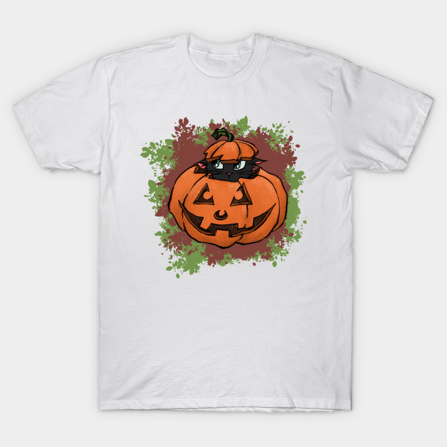 Halloween Pumpkin Kitty T-Shirt-TOZ